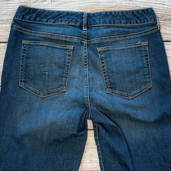 EDDIE BAUER MEDIUM WASH CLASSIC PREPPY TAPER BLUE JEANS SIZE 6 - Picture 4 of 7